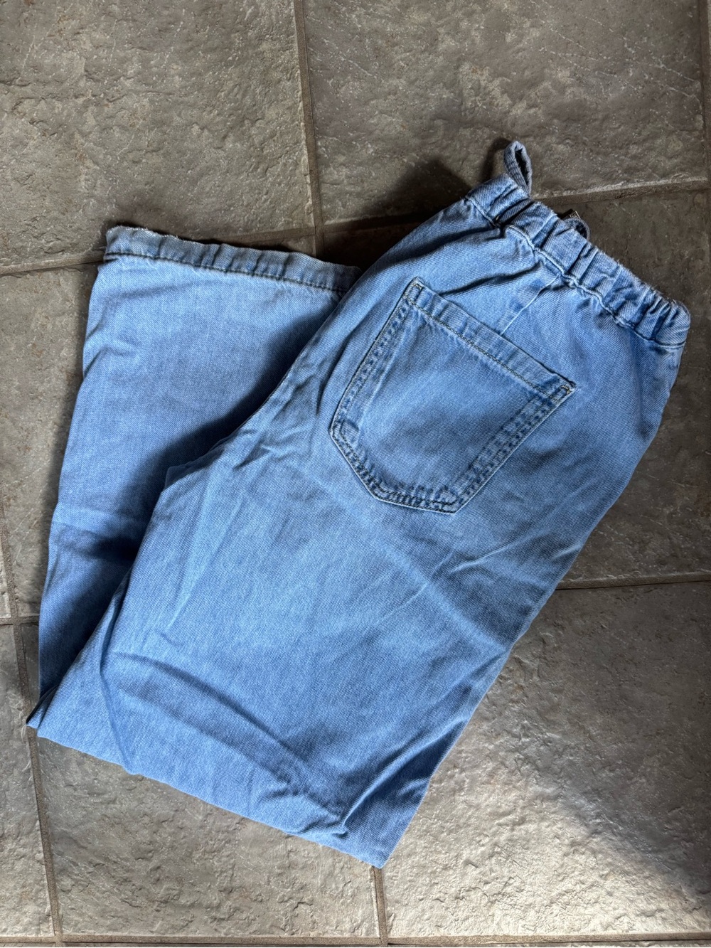 Zara Light Blue Relaxed Elastic-Waist Men's Jeans